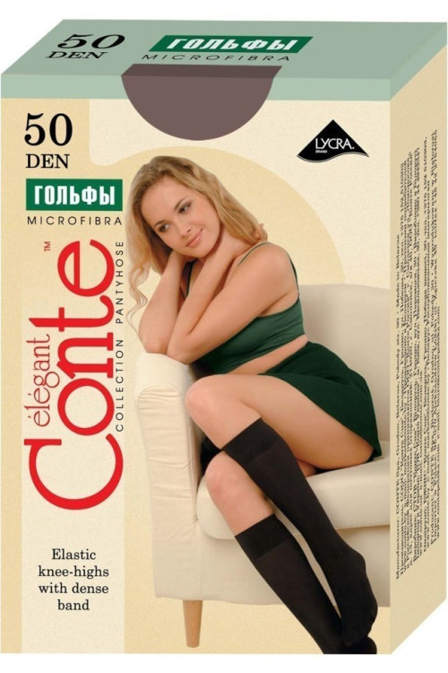 Гольфи жіночі Conte Microfibra 50 Den, 1 пара