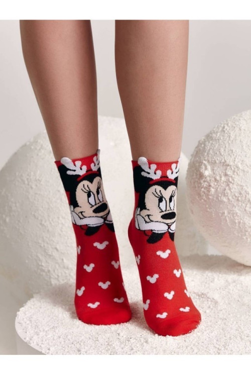 Шкарпетки жіночі Conte Disney Новорічні 21С-73СП (646) «Minnie» з люрексом