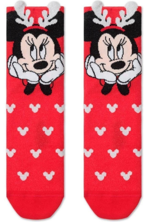 Шкарпетки жіночі Conte Disney Новорічні 21С-73СП (646) «Minnie» з люрексом