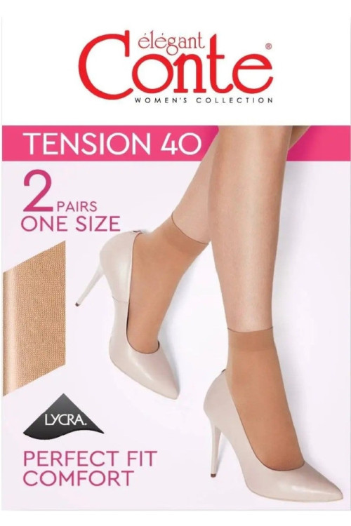 Шкарпетки жіночі Conte Tension 40 Den, 2 пари (Euro)