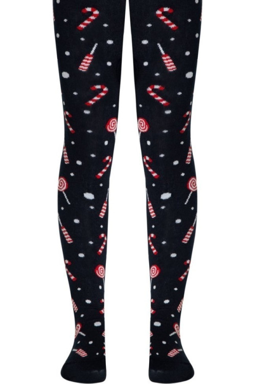 Колготки дитячі Conte-kids новорічні 19С-95/1СП (555) з помпоном «Sweet»