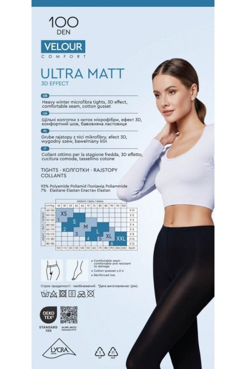 Колготки жіночі Conte Velour 100 Den 18С-69СП (Euro)