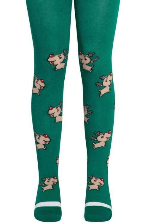 Колготки дитячі Conte-kids новорічні 21С-31СПМ (589) Deer Рудольфа