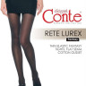 Колготки жіночі Conte Fantasy Rete Lurex сяючі з імітацією дрібної сітки