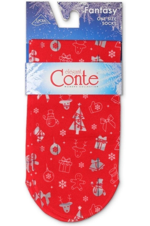 Шкарпетки жіночі Conte Fantasy 70 Новорічні 17С-34СП (122) Christmas