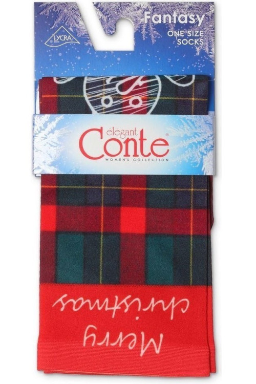 Шкарпетки жіночі Conte Fantasy 70 Новорічні 17С-34СП (123) Merry Christmas