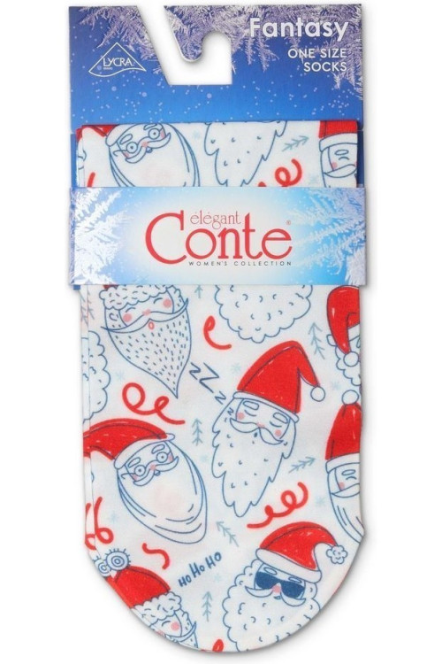 Шкарпетки жіночі Conte Fantasy 70 Новорічні 17С-34СП (124) Santa Claus