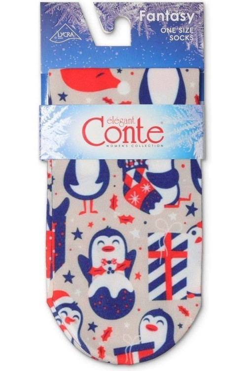 Шкарпетки жіночі Conte Fantasy 70 Новорічні 17С-34СП (125) Penguin